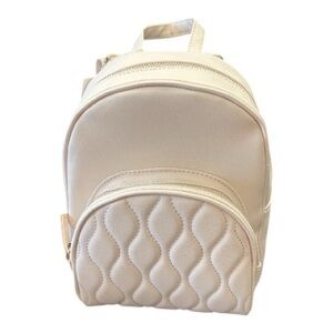 Primark Blush Cream double zipper mini backpack bag purse